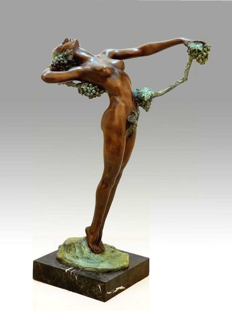 Harriet Frishmuth Large Bronze Sculpture - The Vine (1921) - Harriet Frishmuth Garden Statues