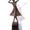 Demétre Haralamb Chiparus Art Deco Bronze Dancer Statue By Chiparus On Marble Base Art Deco Figurines