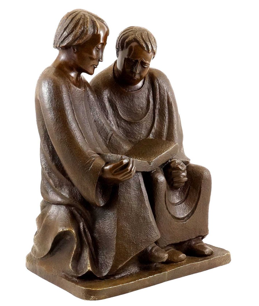 Ernst Barlach Bronze Sculpture - Reading Monks (1932) - Sign. Ernst Barlach Contemporary Art