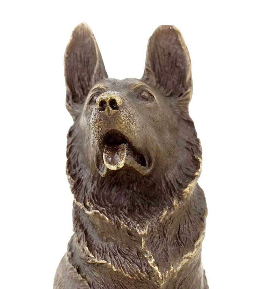 Miguel Fernando Lopez (Milo) German Shepherd Dog - Animal Figurine - Bronze Miniature - Signed Milo Animal Sculptures