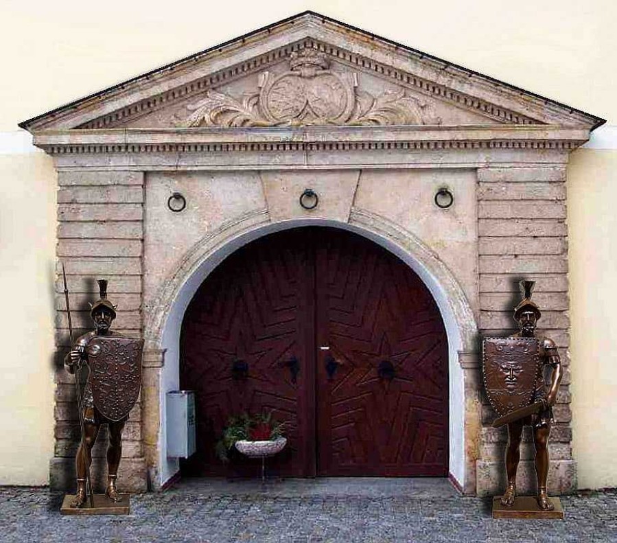 Bertel Thorvaldsen Gatekeepers - Roman Warriors - Signed Bertel Thorvaldsen Greek Statues