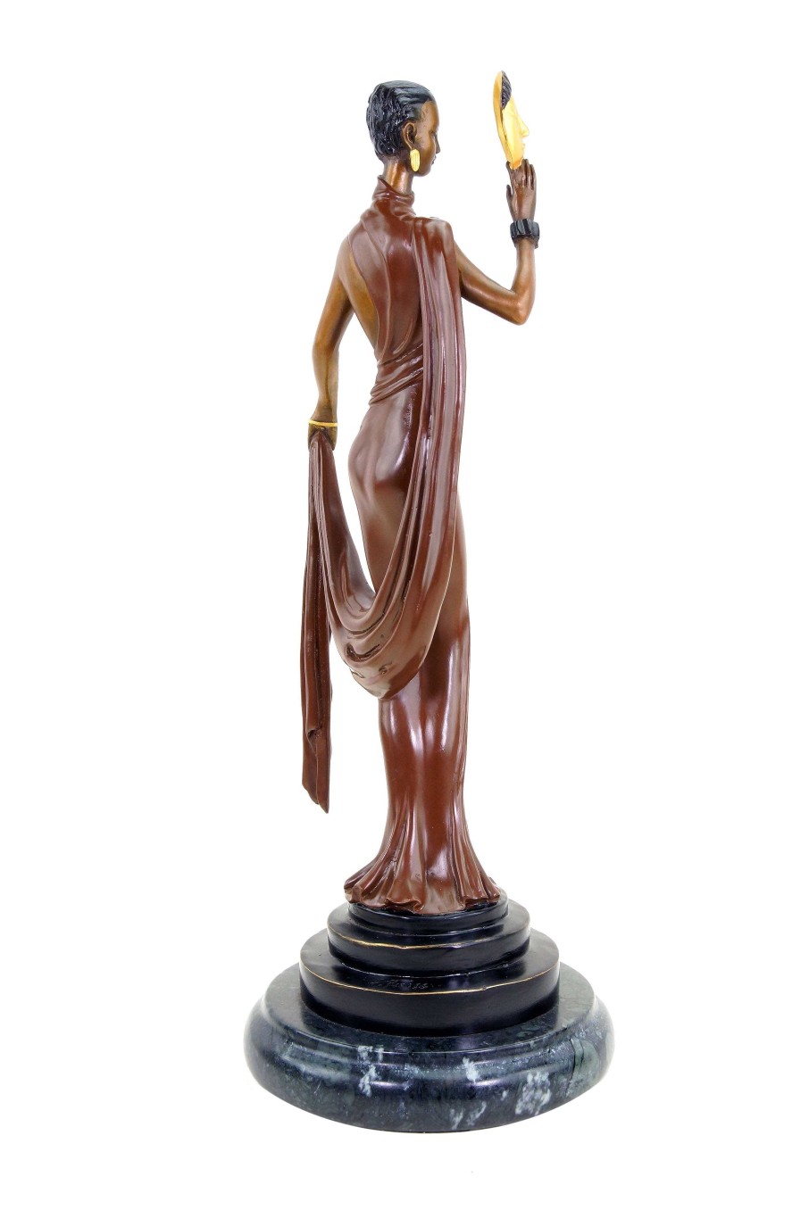 Ferdinand Preiss Art Deco Bronze Sculpture - Dancer With Mask - Signed F. Preiss Art Deco Figurines