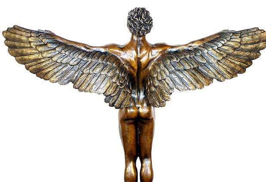 Adolph Alexander Weinman Large Ikarus Sculpture - Erotic Gay Bronze - A.A. Weinman Erotic Nudes - Vienna Bronze