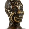 Martin Klein Bronze Figure - Head With Relief-Like Female Nudes - M. Klein Contemporary Art