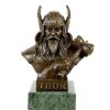 Kunst & Ambiente Thor Bronze Bust - God Of Thunder - Bronze Viking Figurine - Signed Contemporary Art