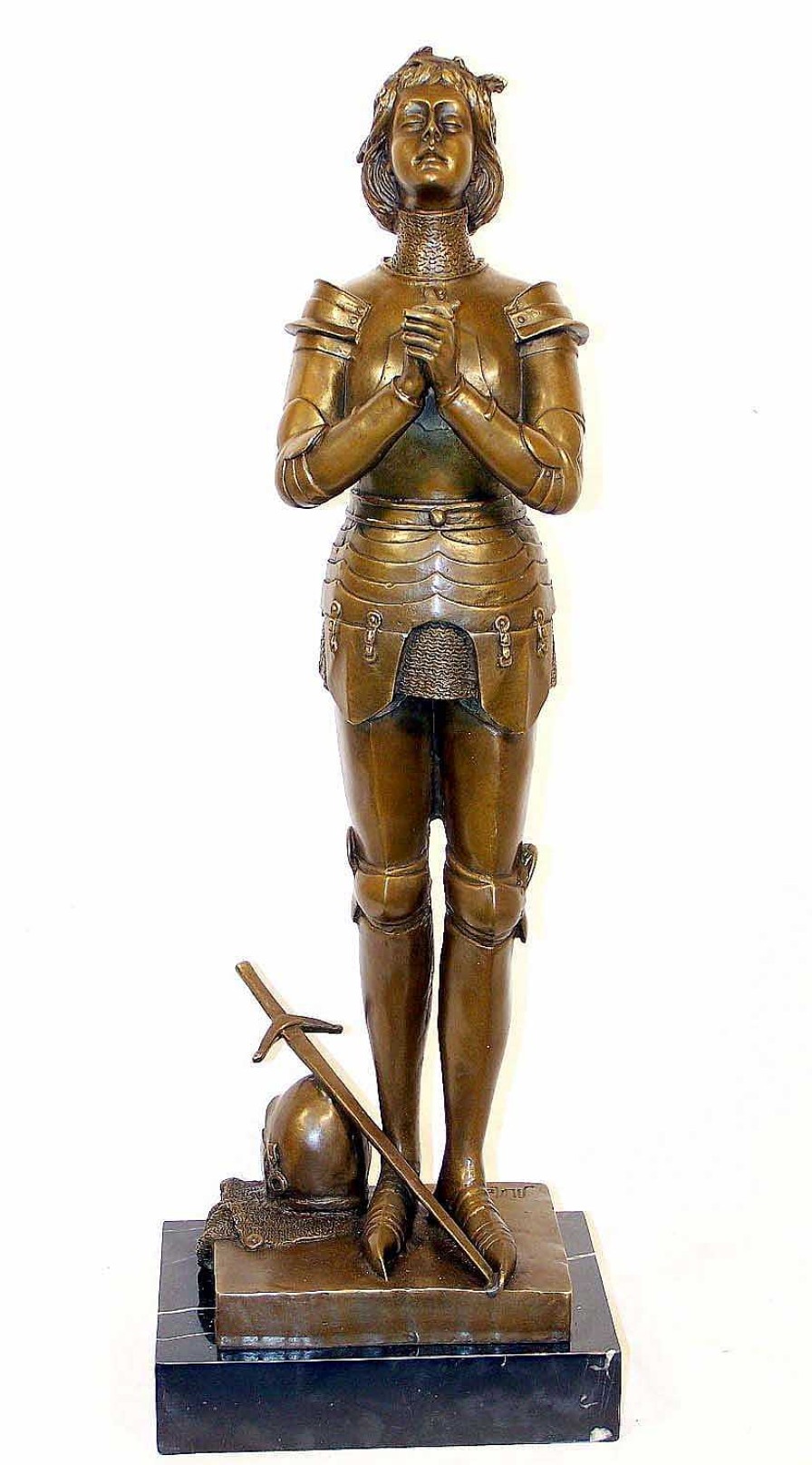 Kunst & Ambiente Art Deco Bronze - Jeanne D'Arc Brave Warrior - M. Mercie Signed Art Deco Figurines