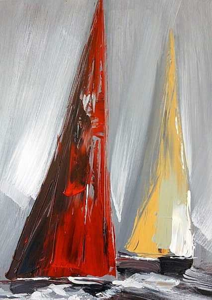 Martin Klein Sailing Regatta Ii - Acrylic Painting - Martin Klein Oil Painting