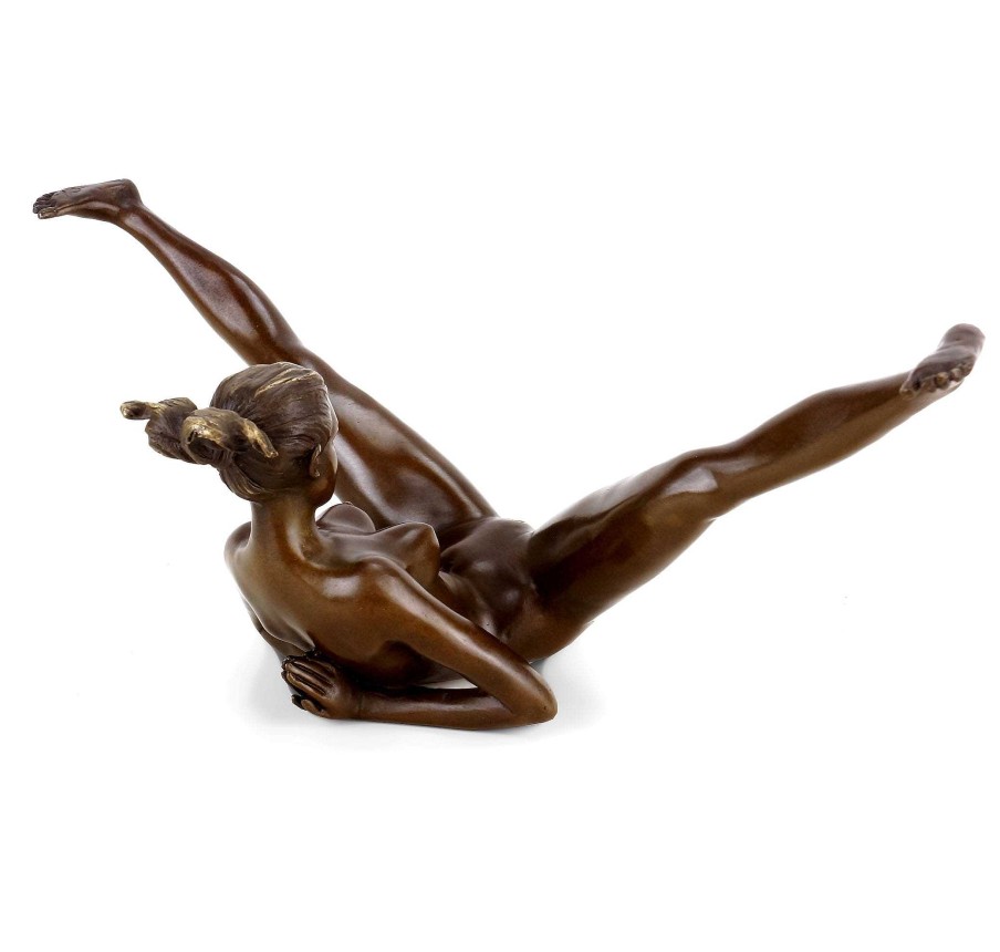 Kunst & Ambiente Erotic Girl Hannah - Girl Doing The Splits - Signed Cesaro - Erotic Figurines - Erotic Sculpture For Sale - Sex Sculpture For Sale Erotic Nudes - Vienna Bronze