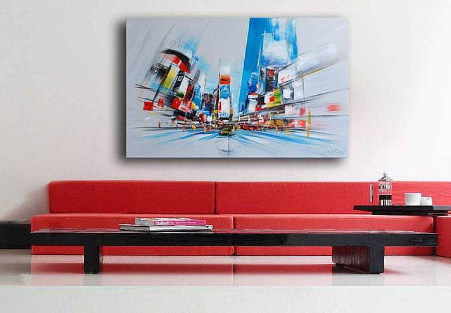 Kunst & Ambiente Oil Painting - Modern Visions - Times Square In New York Acrylic Painting