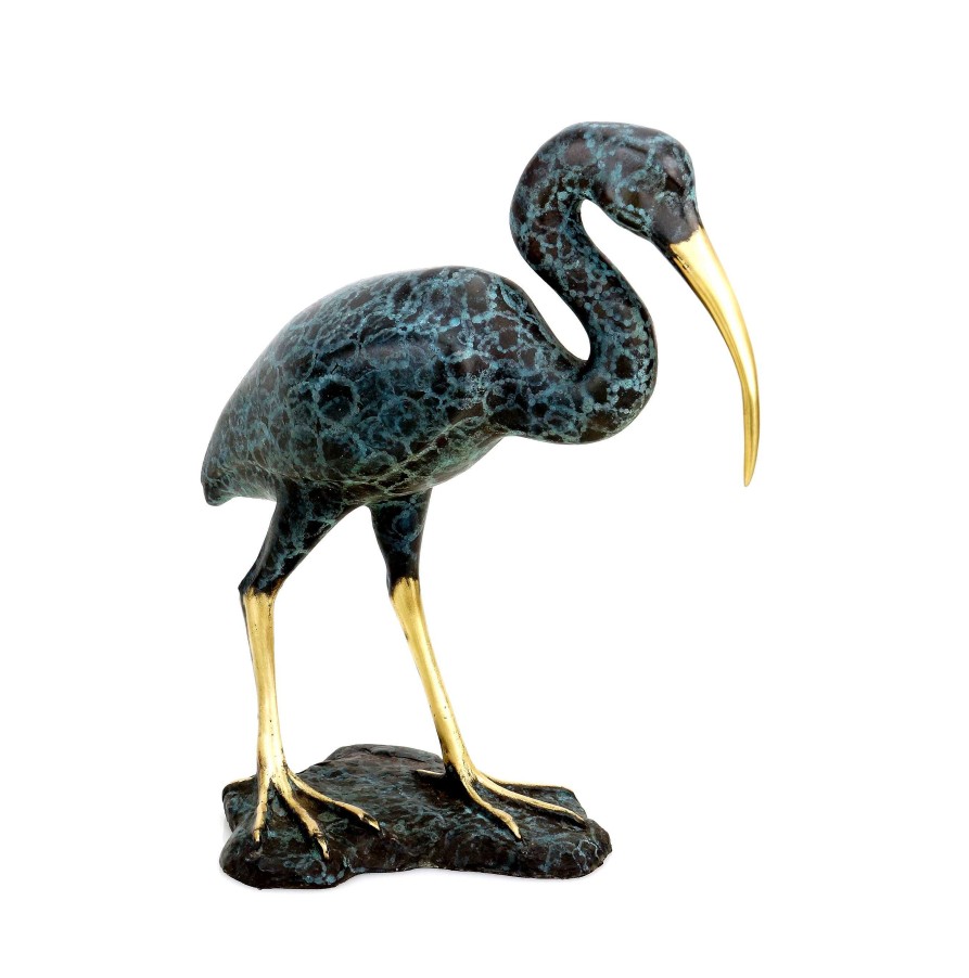 Martin Klein Bronze Bird Figurine - Sacred Ibis - Signed Martin Klein Contemporary Art