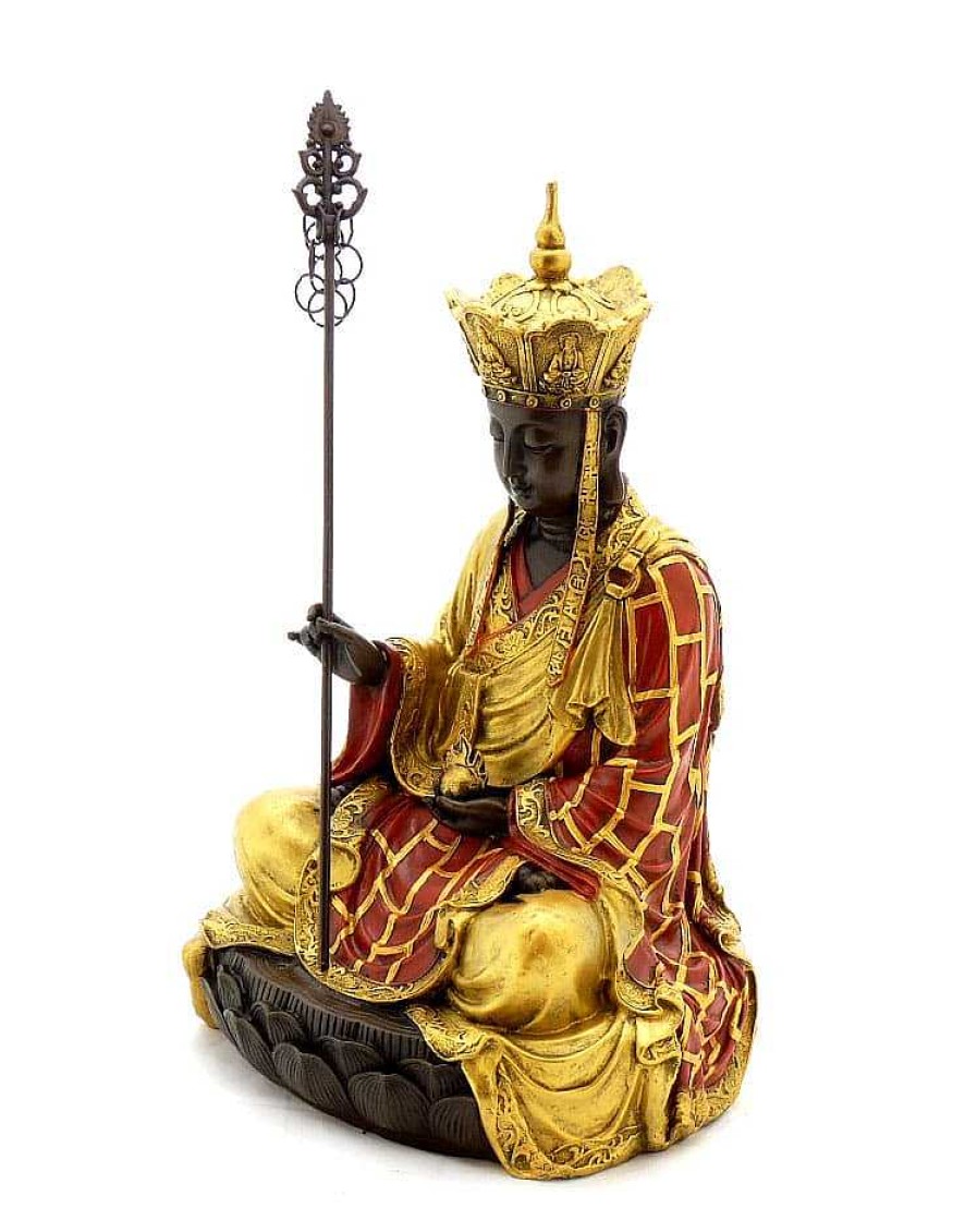 Miguel Fernando Lopez (Milo) Buddha Bronze Figure Hand-Painted, Signed Milo Asiatika