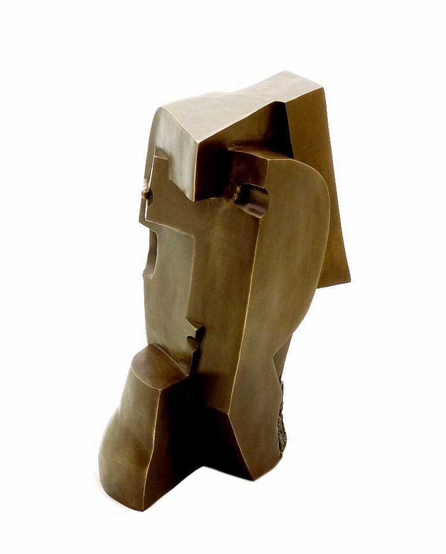 Otto Gutfreund Abstract Sculpture - Otto Gutfreund - Cubism Bronze Signed Garden Statues