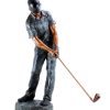 Martin Klein Tall Bronze Sculpture Golfer - Limited - Xxl Golf Player Statue Garden Statues