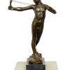 William Reid Dick Art Nouveau Bronze - Boy With Catapult - W. R. Dick Art Nouveau Statues