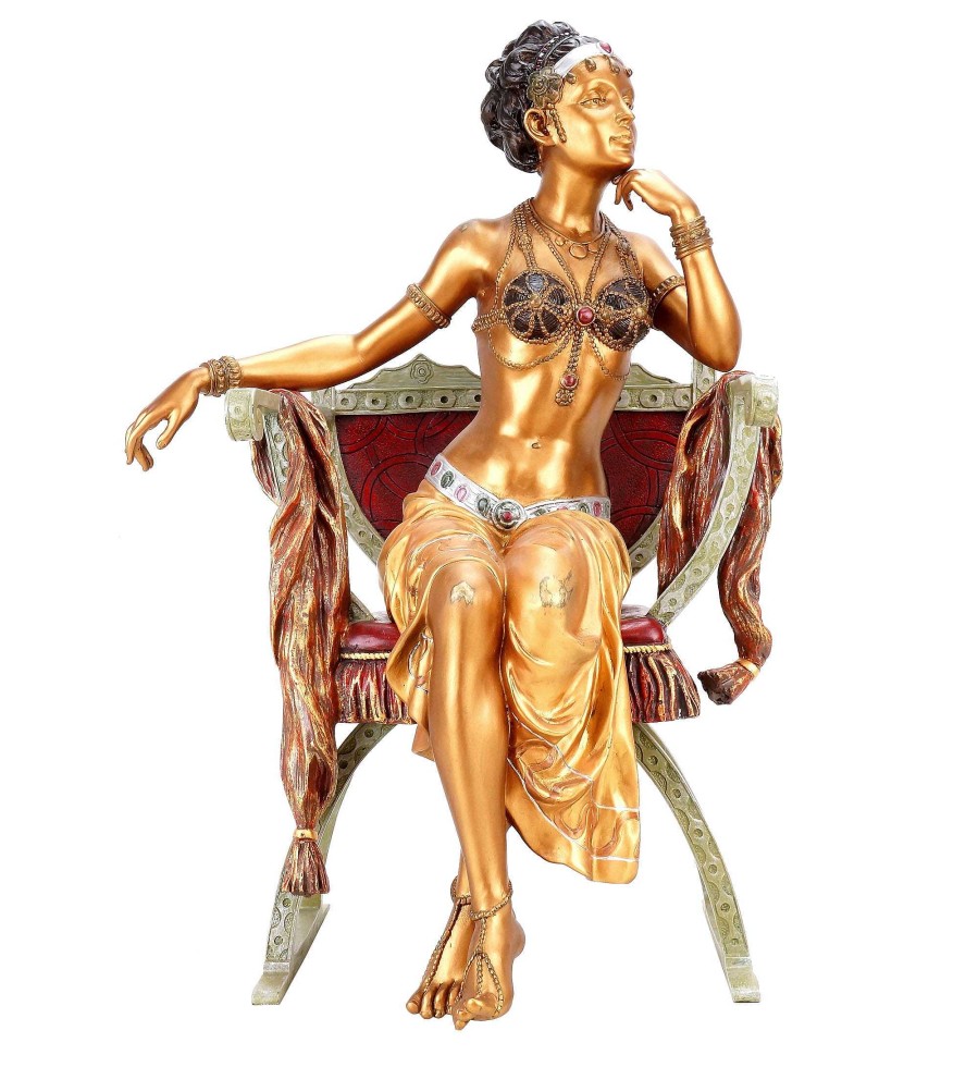 Franz Bergmann Vienna Bronze - Arabian Beauty - Arabian Statue - Sexy Sculpture - Golden Statue - Erotic Figurine Erotic Nudes - Vienna Bronze