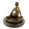 Peter Breuer Art Nouveau Bronze Figure (1881) - Spring - Sign. Peter Breuer Erotic Nudes - Vienna Bronze