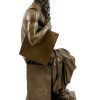 Michelangelo Buonarroti Bronze Figure - The Moses Of Michelangelo - Signed Michelangelo Greek Statues