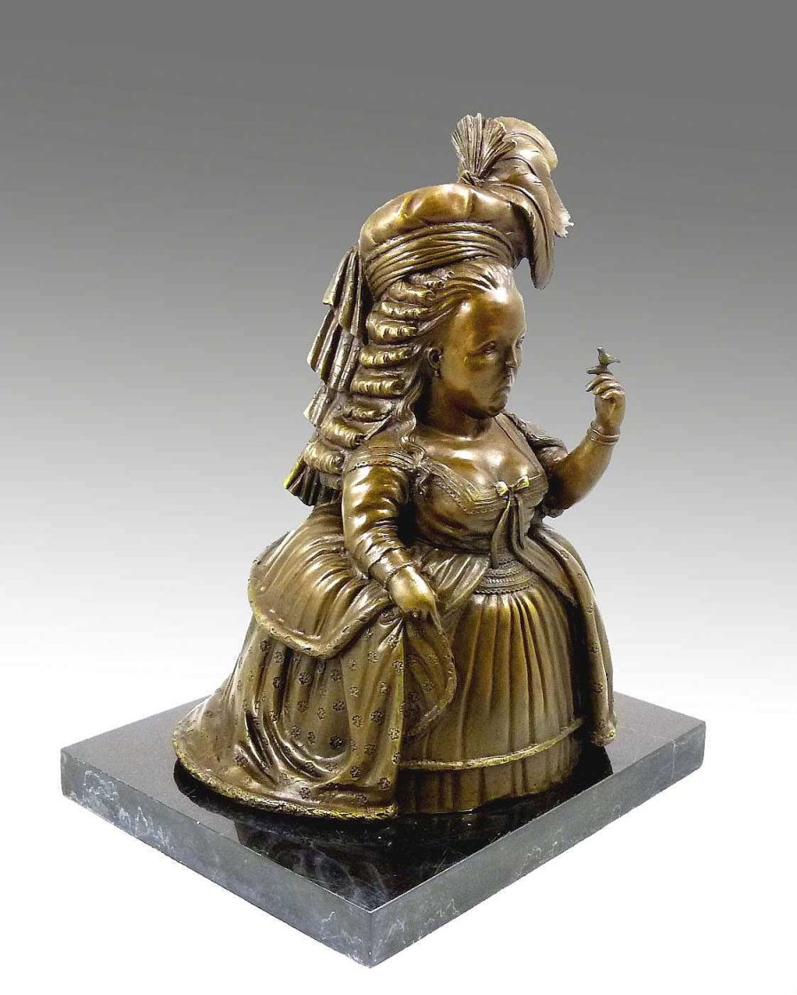 Fernando Botero Modern Art Bronze Sculpture - Marie Antoinette - Signed Botero Contemporary Art