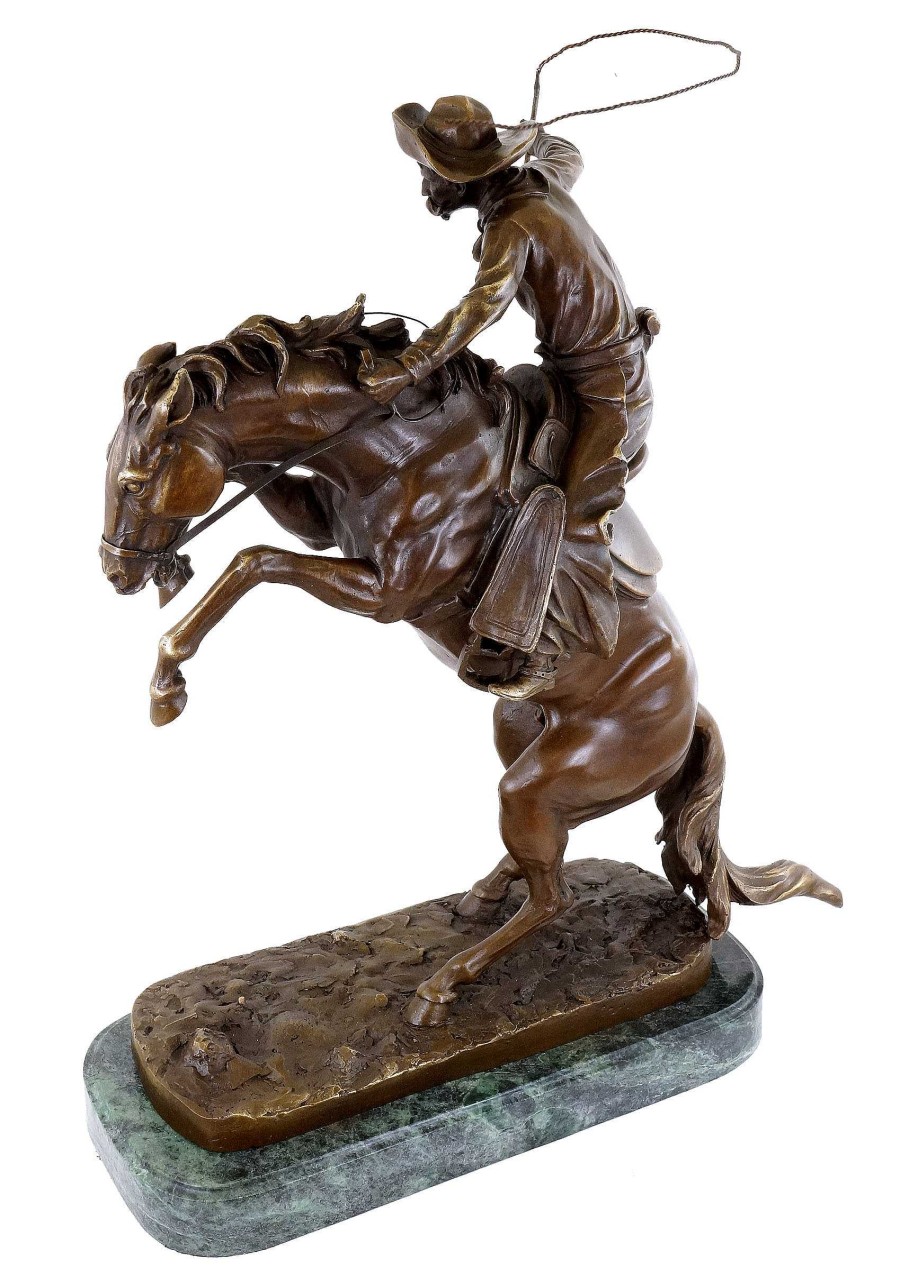 Frederic Remington The Bronco Buster - Bronze Figurine - Frederic Remington Statue Military Statues