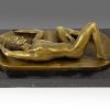 Kunst & Ambiente Erotic Sculpture - Young Gay Man Lies On The Ground - Signed Erotic Nudes - Vienna Bronze