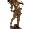 Auguste Moreau Xxl Art Nouveau Sculpture - Dancing Angel Cupid - Moreau Art Nouveau Statues