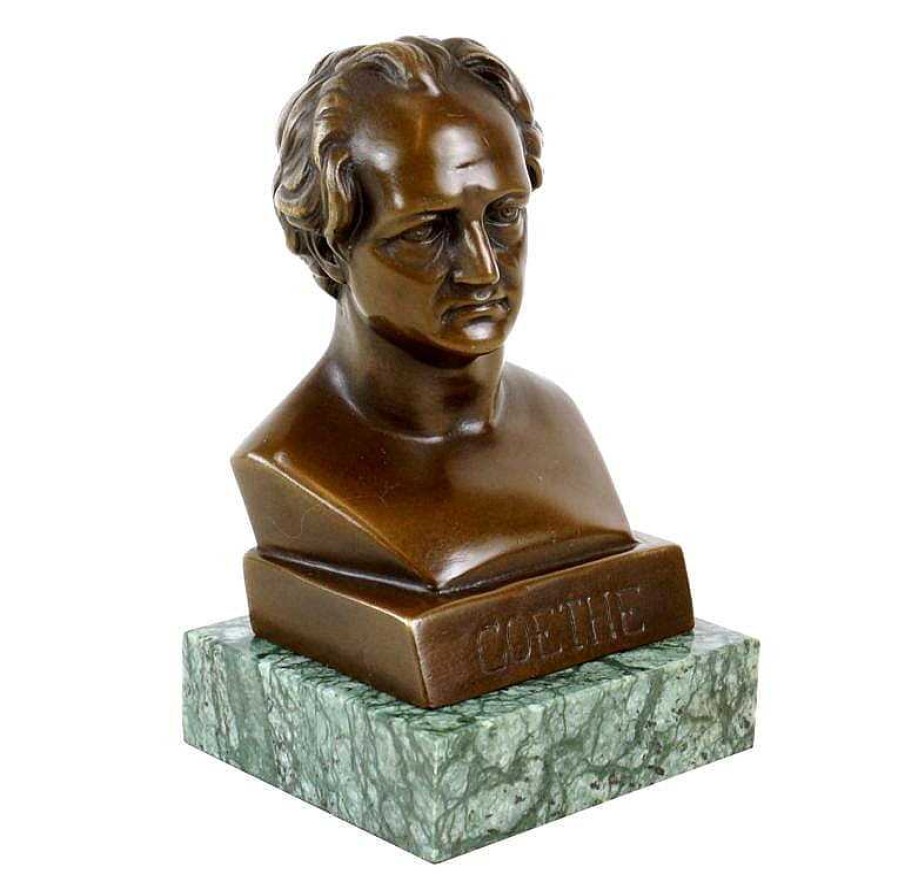 Kunst & Ambiente Johann Wolfgang Von Goethe Bust - Bronze Figurine - Signed New Products