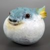 Martin Klein Puffer Fish - Bronze Miniature By Martin Klein - Animal Figurine Animal Sculptures