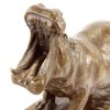 Rembrandt Bugatti Yawning Hippopotamus - Bronze Sculpture By Rembrandt Bugatti Animal Sculptures