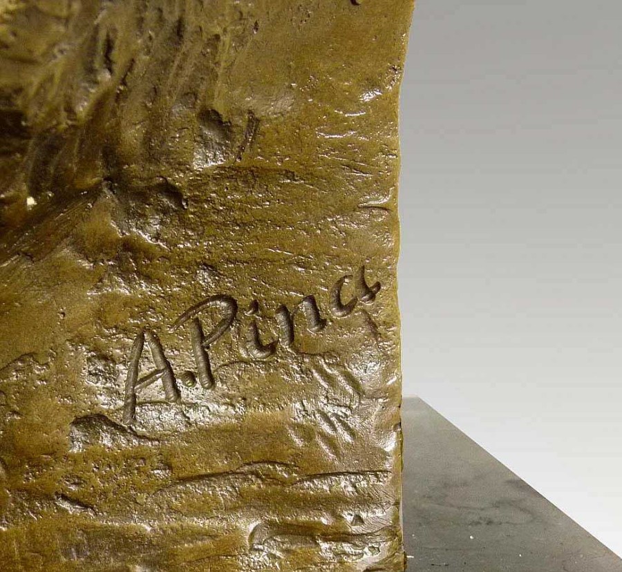 Alfredo Pina Giant Bronze Bust - Ludwig Van Beethoven - Signed A. Pina Garden Statues