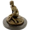 Peter Breuer Art Nouveau Bronze Figure (1881) - Spring - Sign. Peter Breuer Art Nouveau Statues