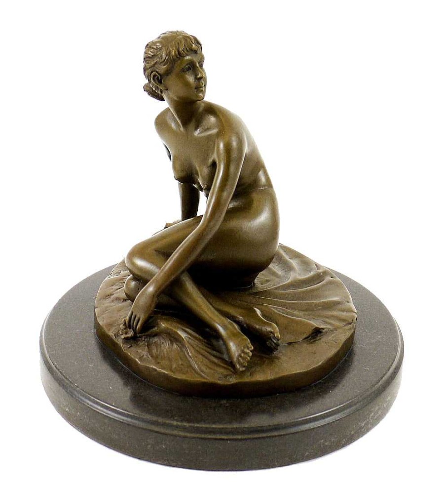 Peter Breuer Art Nouveau Bronze Figure (1881) - Spring - Sign. Peter Breuer Art Nouveau Statues