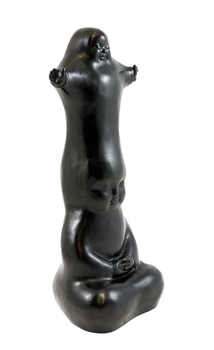 Martin Klein Bronze Sculpture - Buddha With Inspiration - Signed M. Klein Contemporary Art