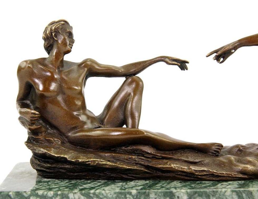 Michelangelo Buonarroti The Creation Of Adam - Bronze Statue By Michelangelo Contemporary Art