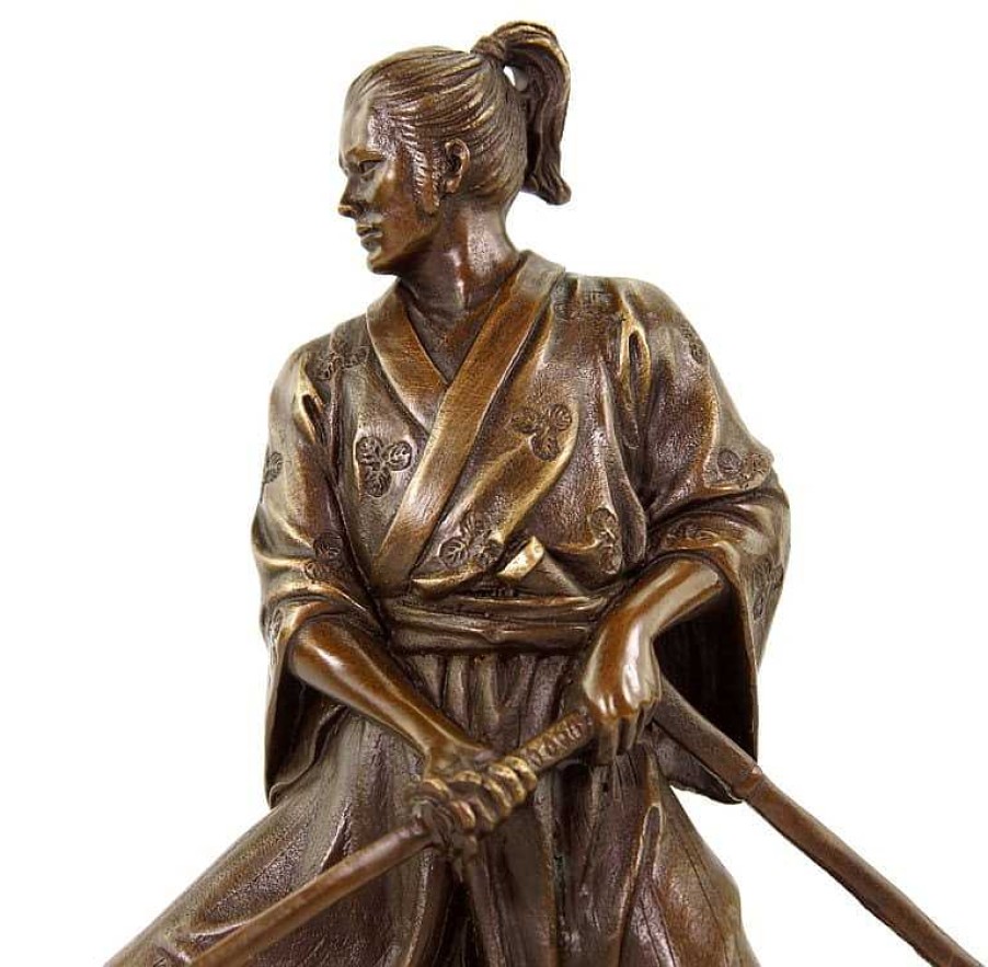 Miguel Fernando Lopez (Milo) Samurai With Sword - Limited Bronze Statue By Milo Asiatika