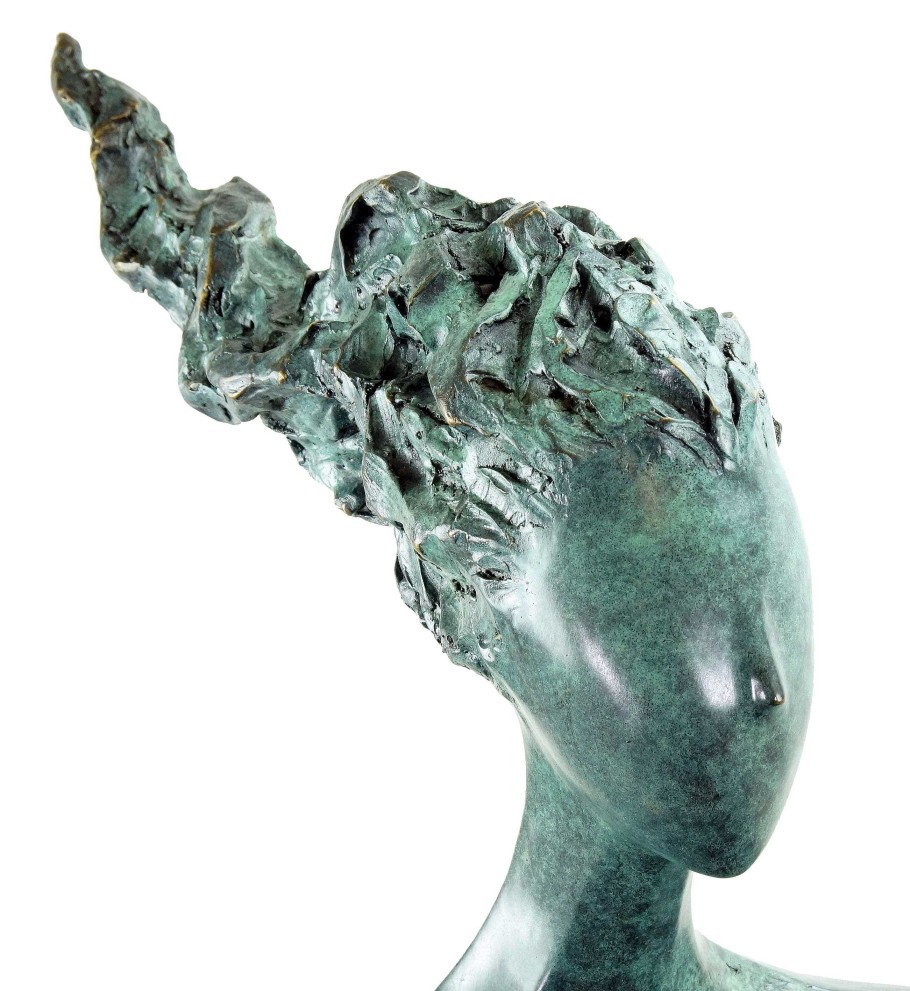 Martin Klein Sitting Female Nude - Limited Bronze Sculpture - Garden Figurine Contemporary Art