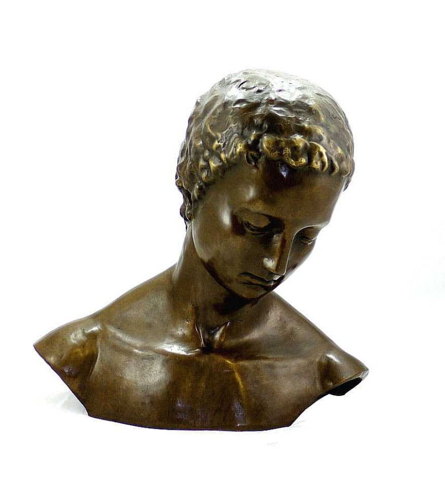 Wilhelm Lehmbruck Modern Art - Inclined Head Of A Woman, Signed Wilhelm Lehmbruck Contemporary Art