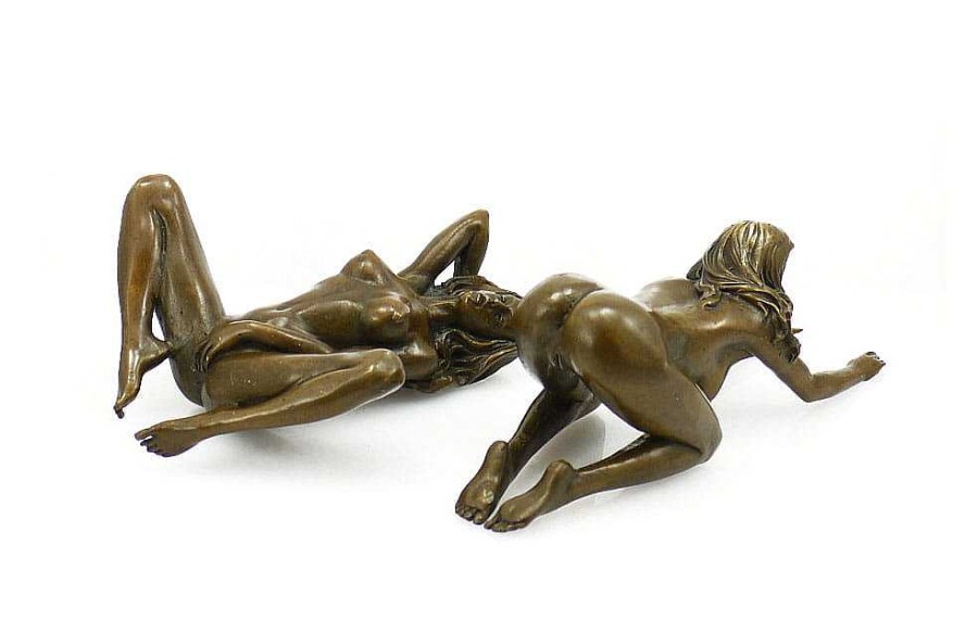 Kunst & Ambiente Erotic Bronze - Lesbian Couple Having Sex - 2 Pieces, J. Patoue Erotic Nudes - Vienna Bronze