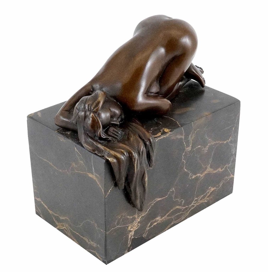 Miguel Fernando Lopez (Milo) Sleeping Nude On Marble - Erotic Bronze - Signed By Milo Erotic Nudes - Vienna Bronze