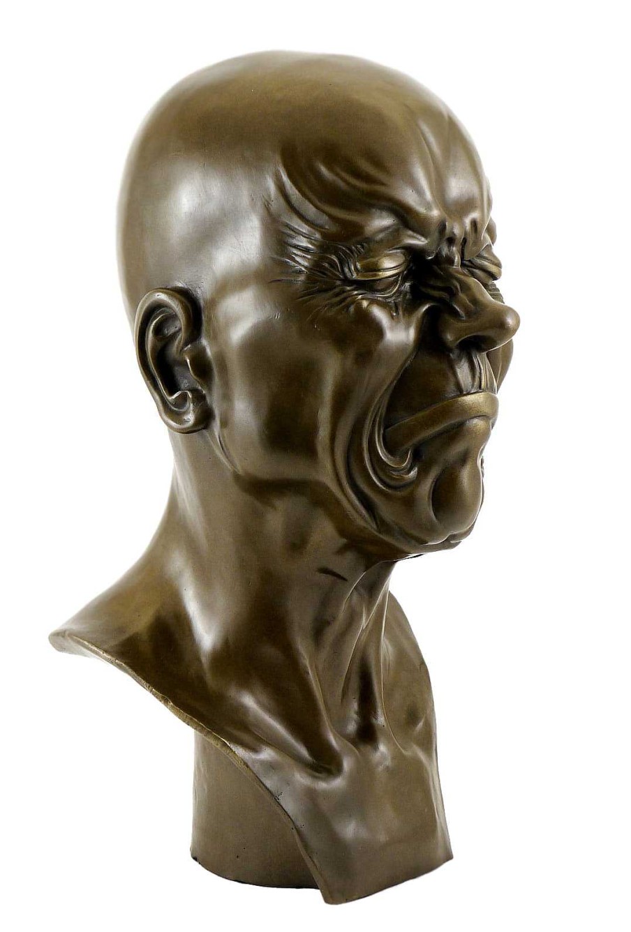 Franz Xaver Messerschmidt Bizarre Bronze Bust - Head With Narrowed Eyes - Messerschmidt Contemporary Art