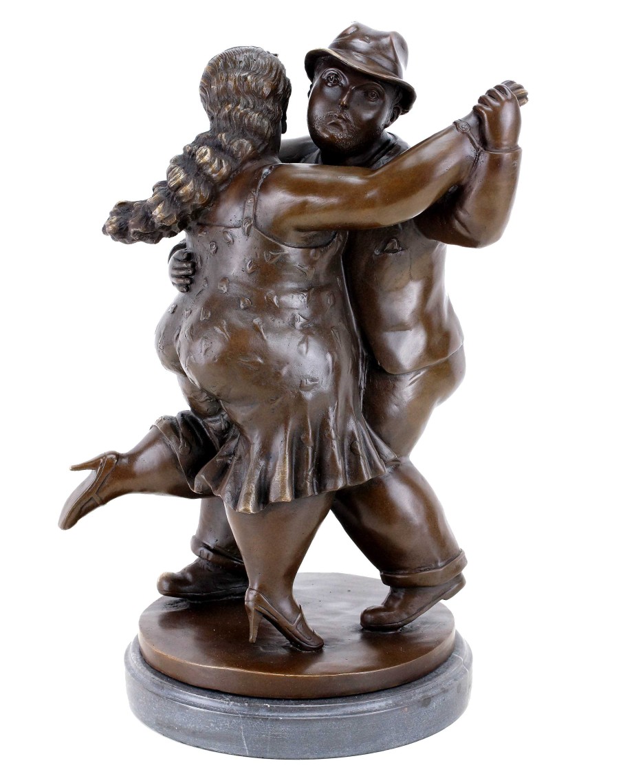 Fernando Botero Contemporary Bronze Figurine - Dancing Couple Ii - Fernando Botero Contemporary Art