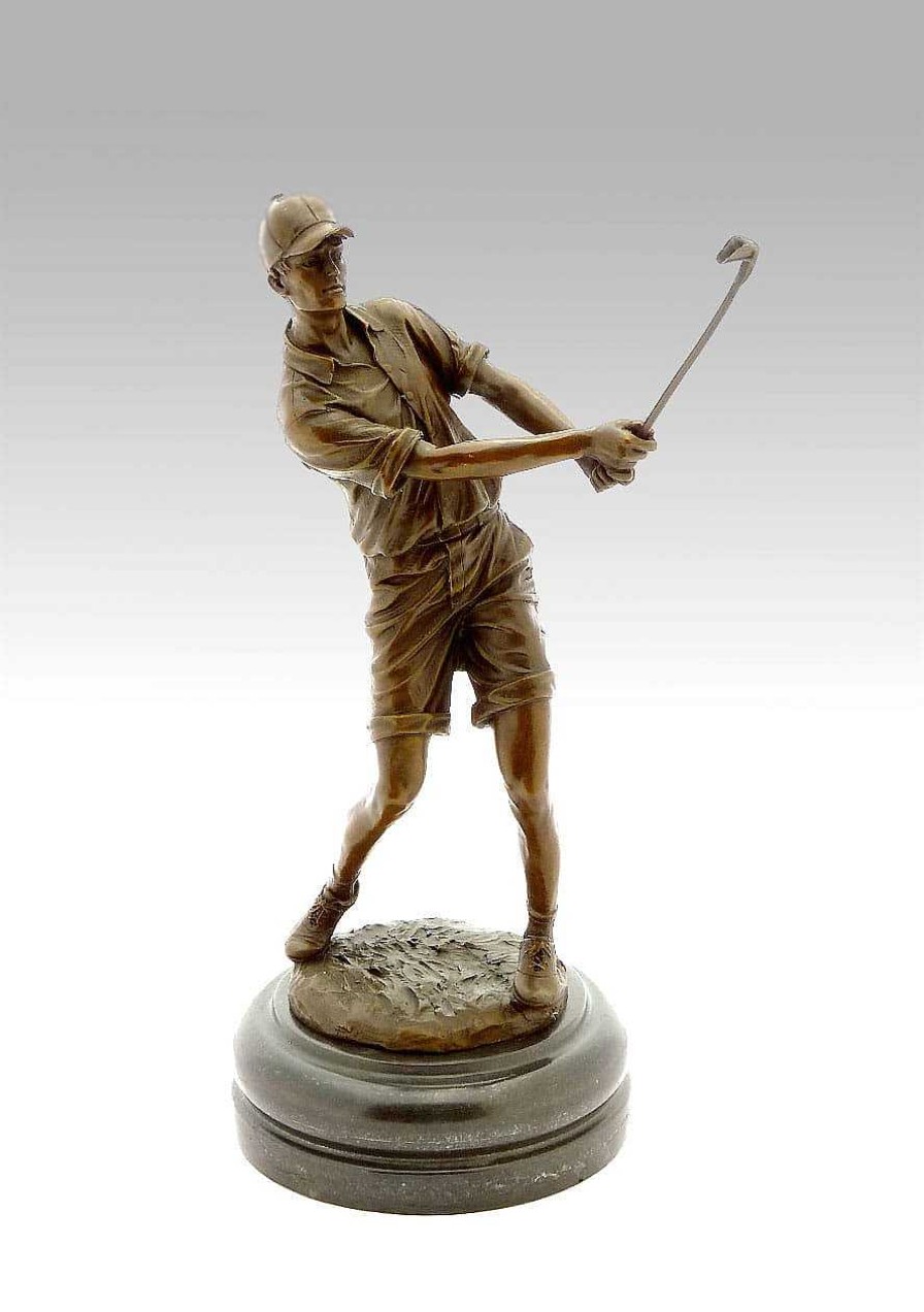 Miguel Fernando Lopez (Milo) Cup / Sports Trophy - The Golfer - Made Of Bronze - Signed Milo Sports Trophies