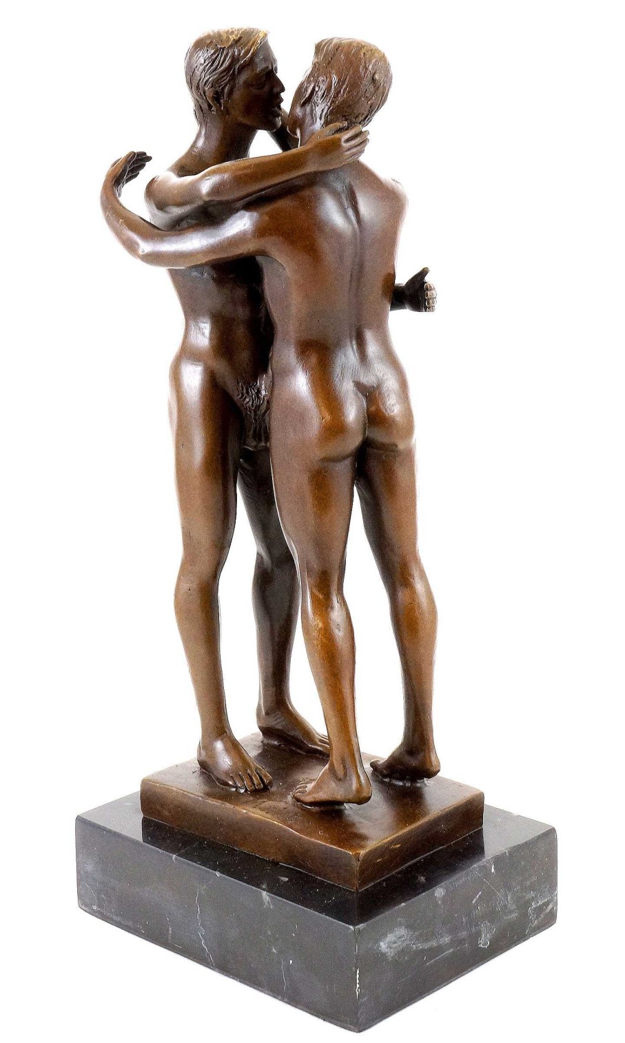 Kunst & Ambiente Gay Bronze - Homoerotic Play Between Two Men - Sign. M. Nick Erotic Nudes - Vienna Bronze