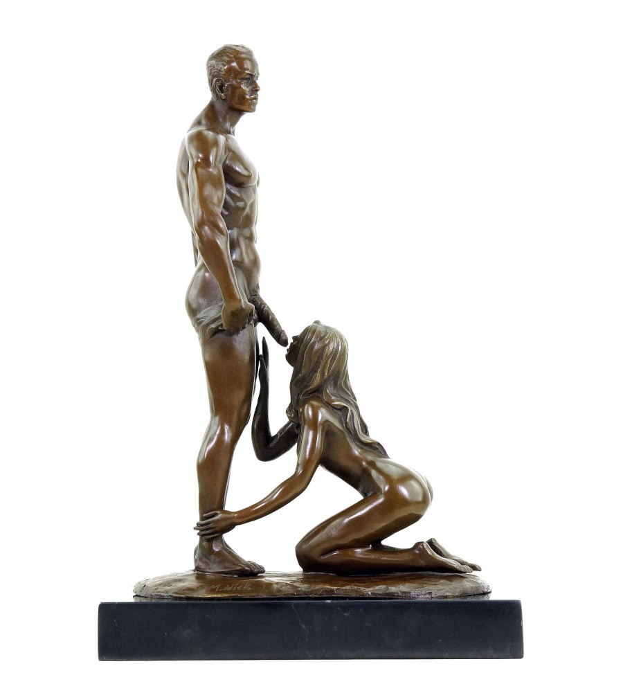 Kunst & Ambiente Blowjob Statue - Sex Bronze - Erotic Pair Of Lovers - Signed M.Nick Erotic Nudes - Vienna Bronze