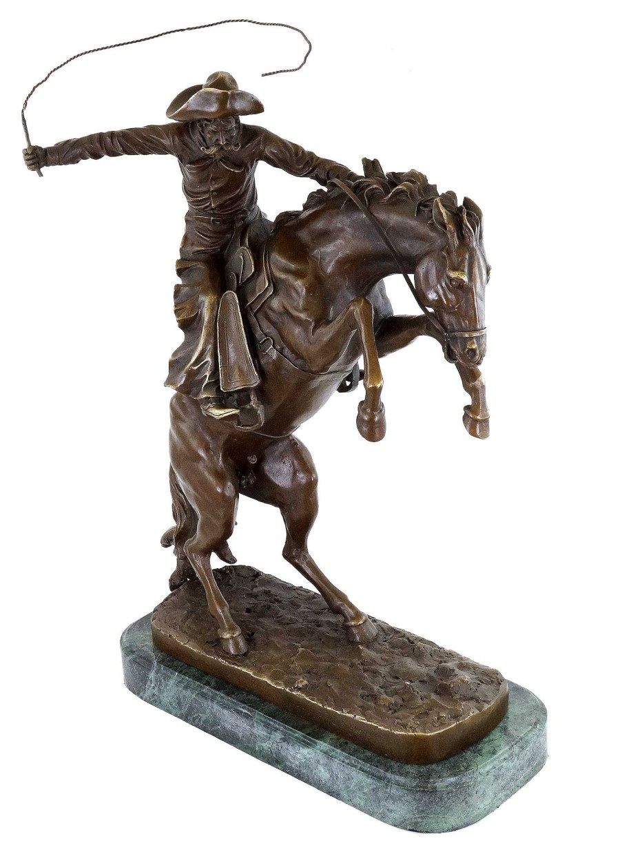 Frederic Remington The Bronco Buster - Bronze Figurine - Frederic Remington Statue Military Statues