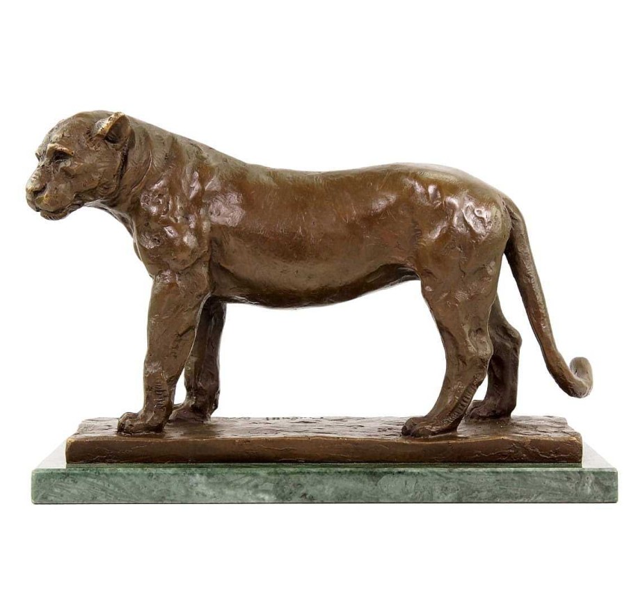 Rembrandt Bugatti Nubian Lioness - Signed Rembrandt Bugatti - Limited Animal Bronze Animal Sculptures