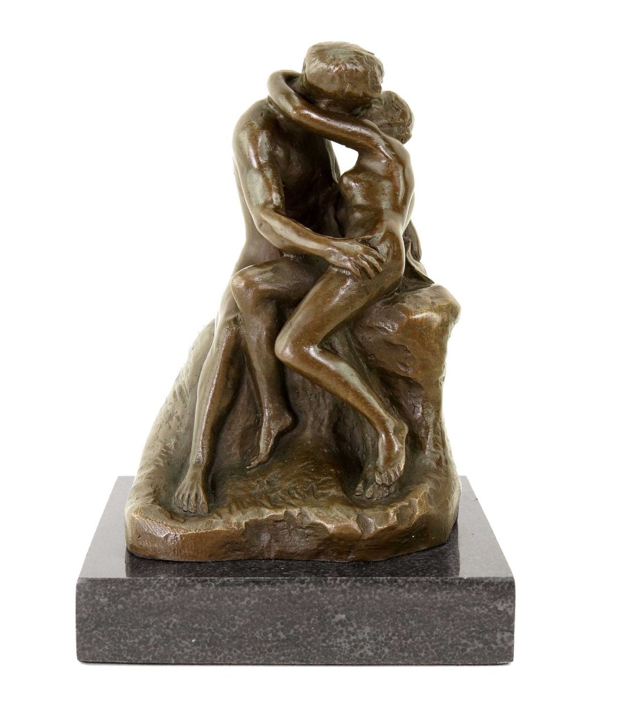 Auguste Rodin Modern Art Bronze Statue - The Kiss - Signed Auguste Rodin Contemporary Art