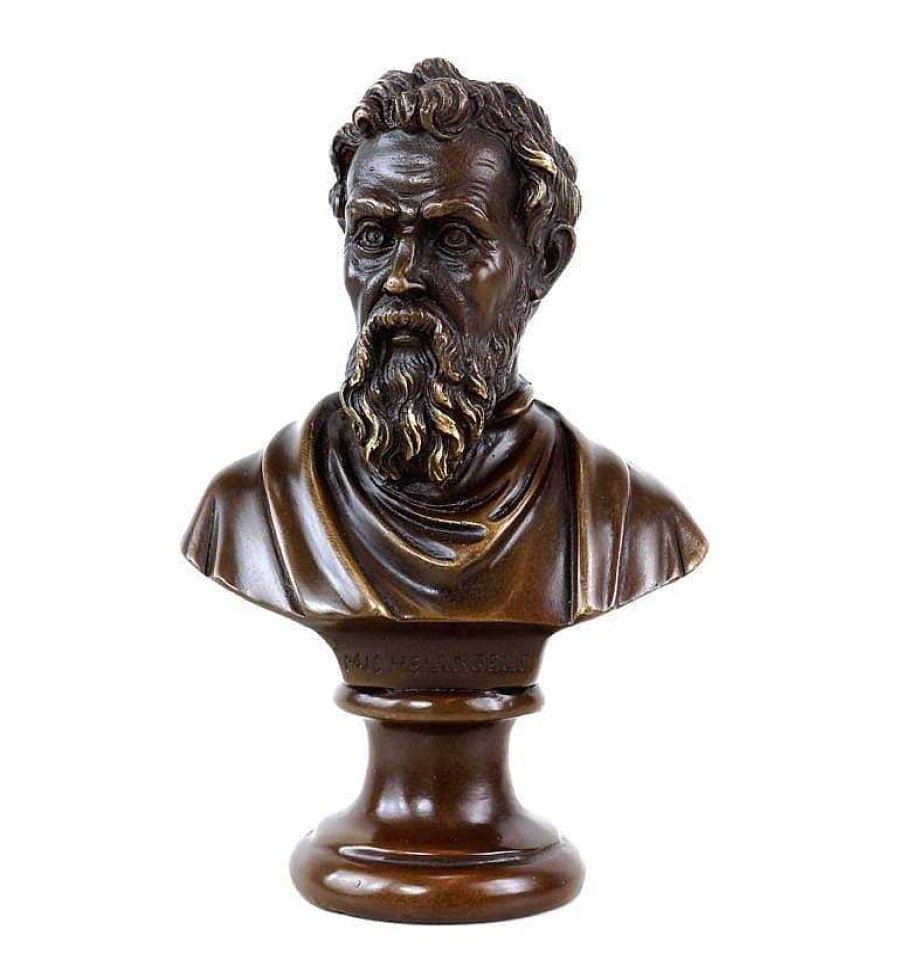 Kunst & Ambiente Michelangelo Bronze Bust - Signed - Bronze Figurine New Products