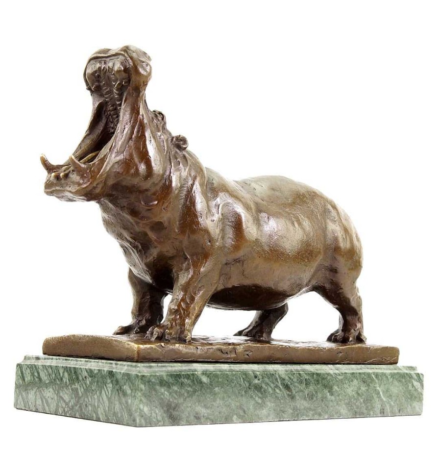 Rembrandt Bugatti Yawning Hippopotamus - Bronze Sculpture By Rembrandt Bugatti Contemporary Art