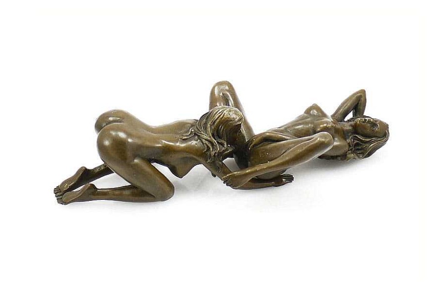 Kunst & Ambiente Erotic Bronze - Lesbian Couple Having Sex - 2 Pieces, J. Patoue Erotic Nudes - Vienna Bronze