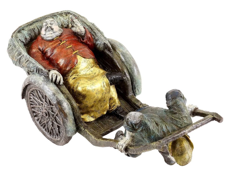 Miguel Fernando Lopez (Milo) The Chinese Coachman - Hand-Painted Bronze Figure - Milo Contemporary Art